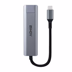 Lindy 43422 hub & concentrateur USB 3.2 Gen 2 (3.1 Gen 2) Type-C 10000 Mbit/s Gris - Vue supplémentaire 4