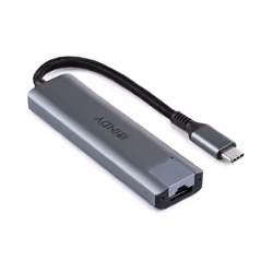 Lindy 43422 hub & concentrateur USB 3.2 Gen 2 (3.1 Gen 2) Type-C 10000 Mbit/s Gris - Vue supplémentaire 5