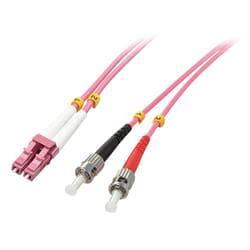 Lindy 46355 câble de fibre optique 15 m LC ST OM4 Rose
