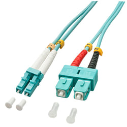 Lindy 2.0m OM3 LC - SC Duplex câble de fibre optique 2 m Turquoise