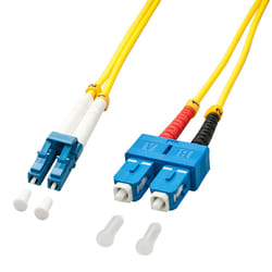 Lindy 47475 câble de fibre optique 15 m LC SC OS2 Jaune