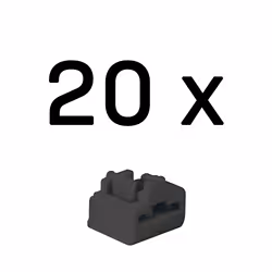 Lindy 47892, Bloqueur de port, RJ-45, Noir, Acrylonitrile-Butadiène-Styrène (ABS), 20 pièce(s), Sac en polyéthylène
