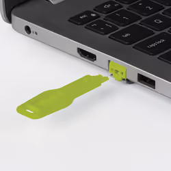 Lindy 47893 bloqueur de port Clé de bloqueur de port RJ-45 Vert Acrylonitrile-Butadiène-Styrène (ABS)