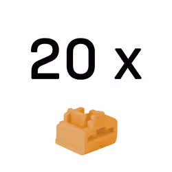 Lindy 47898, Bloqueur de port, RJ-45, Orange, Acrylonitrile-Butadiène-Styrène (ABS), 20 pièce(s), Sac en polyéthylène
