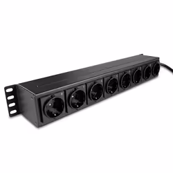 Lindy 73025, Commutable, 1.5U, horizontale, Noir, 8 sortie(s) CA, Type F