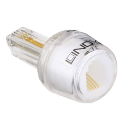 Lindy 75004 connecteur de fils RJ-10 4P4C Transparent