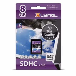 xlyne 7308000, 8 Go, SDHC, Classe 10, 10 Mo/s, 10 Mo/s, Noir