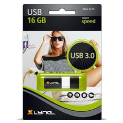 xlyne 16GB USB3.0 Wave lecteur USB flash 16 Go USB Type-A 3.2 Gen 1 (3.1 Gen 1) Noir, Blanc