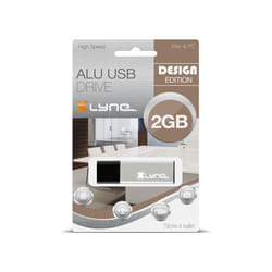 xlyne ALU lecteur USB flash 2 Go USB Type-A 2.0 Noir, Argent