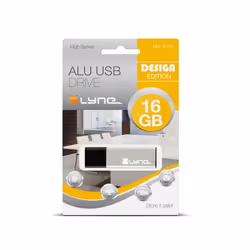 xlyne ALU, 16 Go, USB Type-A, 2.0, 8 Mo/s, Casquette, Noir, Argent