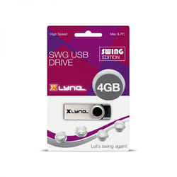 xlyne 177559-2 lecteur USB flash 4 Go USB Type-A 2.0 Noir, Acier inoxydable
