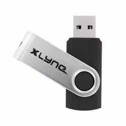 xlyne 177559-2 lecteur USB flash 4 Go USB Type-A 2.0 Noir, Acier inoxydable
