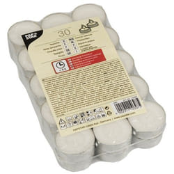 Papstar 10397 bougie en cire Rond Blanc 30 pièce(s)