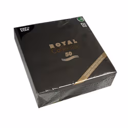 Papstar 10452 serviette et serviette de table en papier Mouchoir en papier Noir 50 pièce(s)