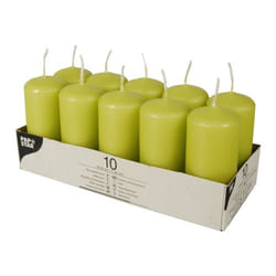 Papstar 10585 bougie en cire Rond Vert 10 pièce(s)
