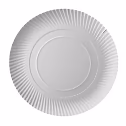 Papstar 11140, Assiette, Rond, Carton, Blanc, Monochromatique, 100 pièce(s)