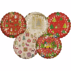Papstar 11528, Assiette, Rond, Carton, Multicolore, Monochromatique, 2 pièce(s)