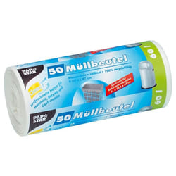 Weita PAP12061 sac poubelle 60 L Blanc 9 pièce(s)