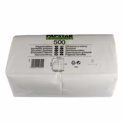 Papstar 12391, Blanc, Mouchoir en papier, Monochromatique, 17 g/m², 330 mm, 330 mm