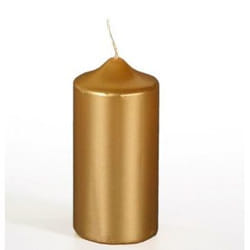 Papstar 13668 bougie en cire Cylindre Or 1 pièce(s)
