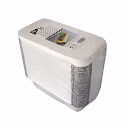 Papstar 14517 boite de stockage de nourriture jetable Aluminium Argent
