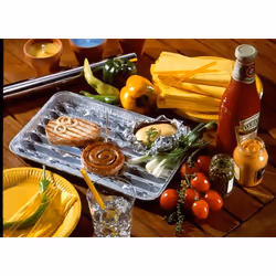 Papstar 14530 plateau repas jetable Argent Aluminium