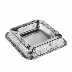 Papstar 14579, Rectangulaire, Argent, Aluminium, 125 mm, 125 mm, 22 mm