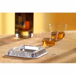 Papstar 14579 cendrier Rectangulaire Aluminium