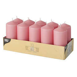 Papstar 17913 bougie en cire Rond Rose 10 pièce(s)