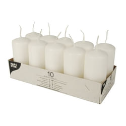 Papstar 17915 bougie en cire Rond Blanc 10 pièce(s)