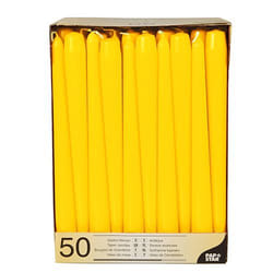 Papstar 17970 bougie en cire Rond Jaune 50 pièce(s)