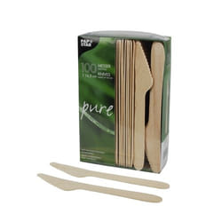 Papstar 18200 100 pièce(s) Bois Couteau de table