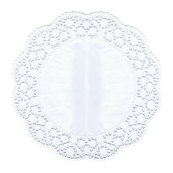 Napperons dentelles gâteaux rond Ø 33 cm blanc