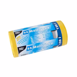 Papstar 19533, 120 L, Jaune, Polyéthylène haute densité (HDPE), 1100 mm, 700 mm, 25 pièce(s)