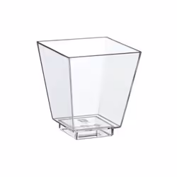 Papstar PAP19988, Bol pour amuse-bouche, Carré, Polystyrol, Transparent, 0,05 L, Service
