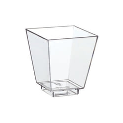 Papstar PAP19988 bol Bol pour amuse-bouche 0,05 L Carré Polystyrol Transparent 50 pièce(s)