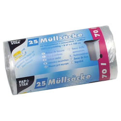 Weita PAP19544 sac poubelle 70 L Transparent 25 pièce(s)
