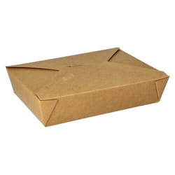 Papstar 87612 boite de stockage de nourriture jetable Carton, Polylactide (PLA) Marron