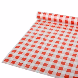 Papstar 88161, Rectangulaire, Rouge, Blanc, Polyéthylène à basse densité linéaire, Nappe de table, Intérieure et extérieure, ...