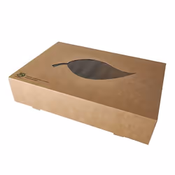 Papstar 87953, Carton, Polylactide (PLA), Marron, 557 mm, 376 mm, 80 mm, 10 pièce(s)