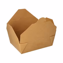 Papstar 87611 boite de stockage de nourriture jetable Carton, Polylactide (PLA) Marron