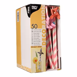 Papstar 87781 paille jetable 50 pièce(s) Couleurs assorties