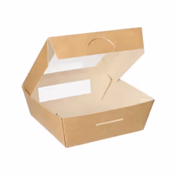 Papstar 86573, Carton, Polylactide (PLA), Marron, FSC, 140 mm, 140 mm, 50 mm