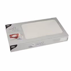 Papstar 82332, Carré, Blanc, Tissu non tissé, Nappe de table, 800 mm, 31,8 g