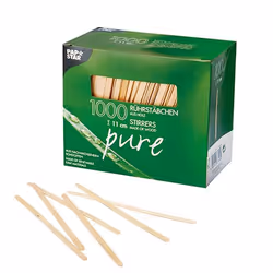 Papstar Pure, Cuillère à café jetable, Bois, Bois, 110 mm, Boîte, 10000 pièce(s)