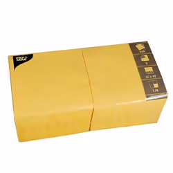 Papstar 82569, Jaune, Mouchoir en papier, Monochromatique, 46 g/m², 400 mm, 400 mm