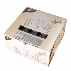 Papstar 82674, Cylindre, Blanc, 8 h, 100 pièce(s)