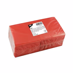 Papstar 82898, Rouge, Mouchoir en papier, Monochromatique, 46 g/m², 240 mm, 240 mm