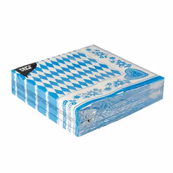 Papstar 84489 serviette et serviette de table en papier Mouchoir en papier Bleu, Blanc 50 pièce(s) - Vue supplémentaire 2