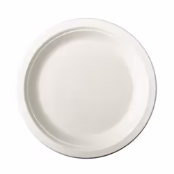 Papstar 84582, Assiette, Rond, Canne à sucre, Blanc, Monochromatique, 50 pièce(s)